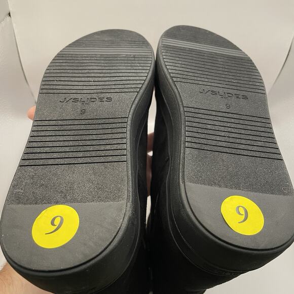 J/Slides NYC Black Suede Luxe Boot Shoes Women’s Size 9 - Picture 7 of 9